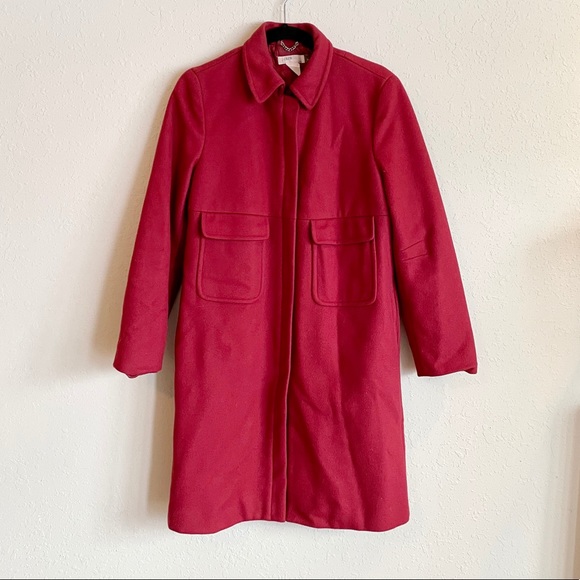 J. Crew Jackets & Blazers - $90 J. CREW LINED WOOL COAT | RED | PETITE MEDIUM